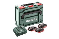 Базовий комплект Metabo LiHD 3x4.0 Аг + 1x ASC 55 + MetaBox