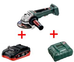 Aккумуляторный болгарка Metabo WPB 18 LTX BL 125 Quick LiHD 3.5 Ач