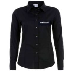 Рубашка черная мужская slim-fit с логотипом Metabo