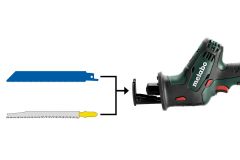 Акумуляторна шабельна пила Metabo PowerMaxx SSE 12 BL каркас у кейсі