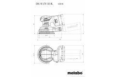 Акумуляторна ексцентрикова шліфмашина Metabo SXA 18 LTX 125 BL каркас