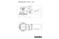 Акумуляторна ексцентрикова шліфмашина Metabo PowerMaxx SXA 12-125 BL каркас MetaBox