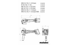 Акумуляторна болгарка Metabo W 18 LT BL 11-125 Каркас