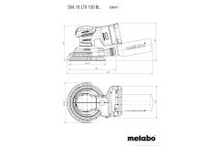 Акумуляторна ексцентрикова шліфмашина Metabo SXA 18 LTX 150 BL каркас MetaBox
