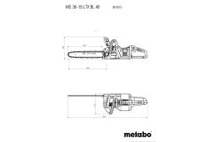 Акумуляторна ланцюгова пилка Metabo MS 36-18 LTX BL 40 каркас