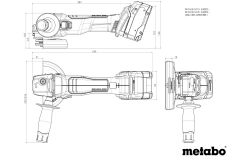 Акумуляторна болгарка Metabo W 18 L BL 9-125 Каркас у кейсі