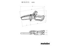 Акумуляторна ланцюгова пилка Metabo MS 18 LTX 15