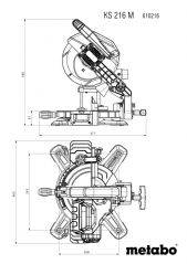 Пила торцювальна Metabo KS 216 M Set