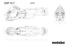 Аккумуляторная сабельная пила Metabo SSEP 18 LT каркас MetaBox