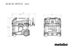 Акумуляторний пилосос Metabo AS 36-18 L 20 PC-CC каркас