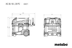 Акумуляторний пилосос Metabo AS 36-18 L 20 PC каркас