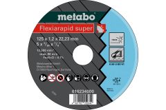 Відрізний диск Metabo Flexiarapid Super Inox A 60-U, 125 x 1.2 x 22.23 мм