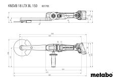Аккумуляторная шлифовальная машина для узких мест Metabo KNSVB 18 LTX BL 150 каркас