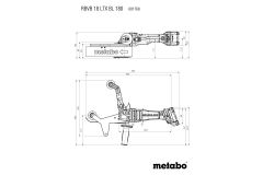 Аккумуляторная шлифовальная машина для труб Metabo RBVB 18 LTX BL 180 каркас