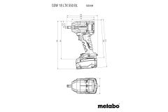 Аккумуляторный ударный гайковерт Metabo SSW 18 LTX 550 BL каркас
